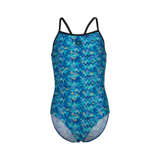 ARENA Girl Pooltiles Swimsuit Black Blue Multi