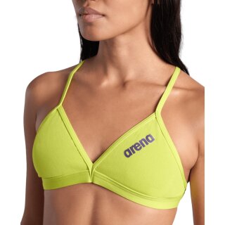 ARENA Solid Tie Back Top Soft Green Bikinioberteil 38