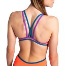 ARENA One Double Cross Back  Coral Purple Blue