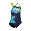 Girls Arena Light Tricks Swimsuit Navy Soft Green-Multi